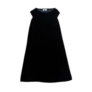 Vintage 1990s DKNY Classic Black Minimalist Rayon Silk Dress